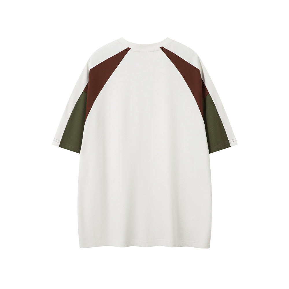 Contrast print short sleeves