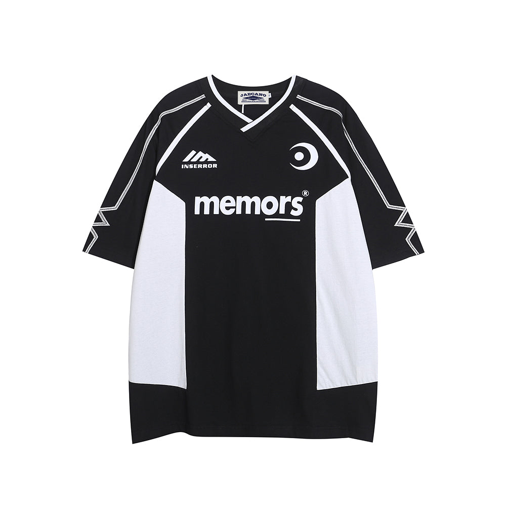 아메리칸 레트로 패치워크 반소매