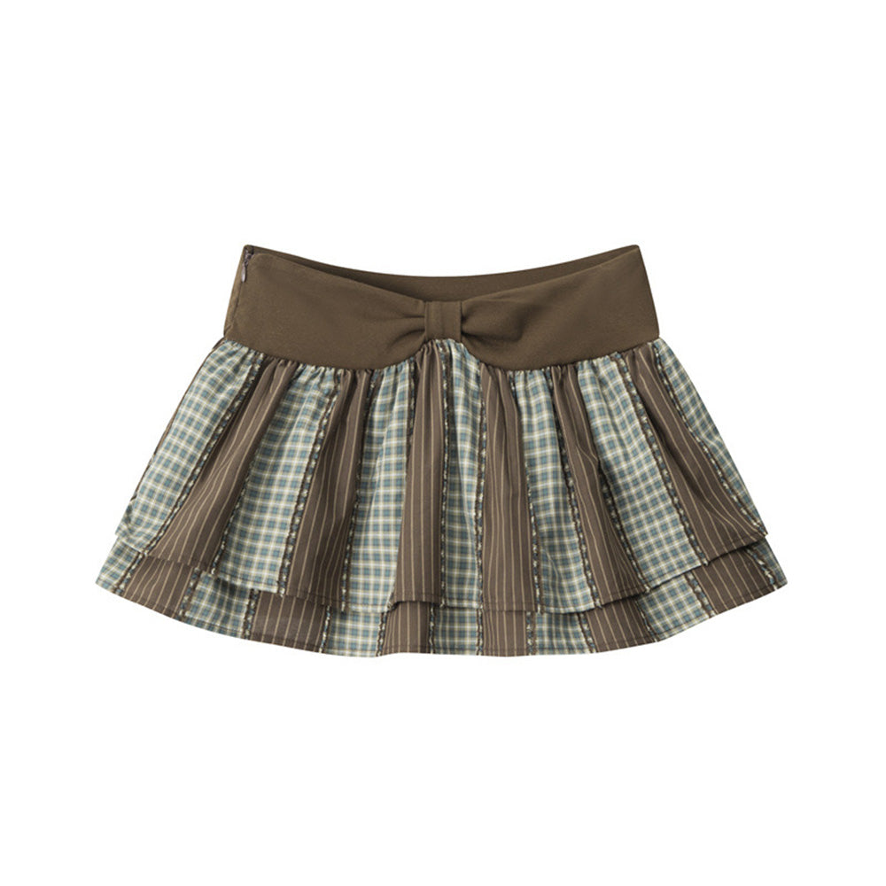 Plaid pleated skirt