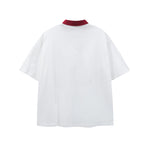 대조적인 색상 만화 짧은 소매