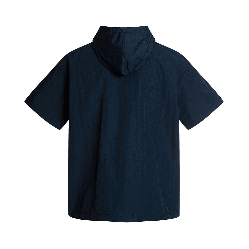 레트로 레터 후드 반팔