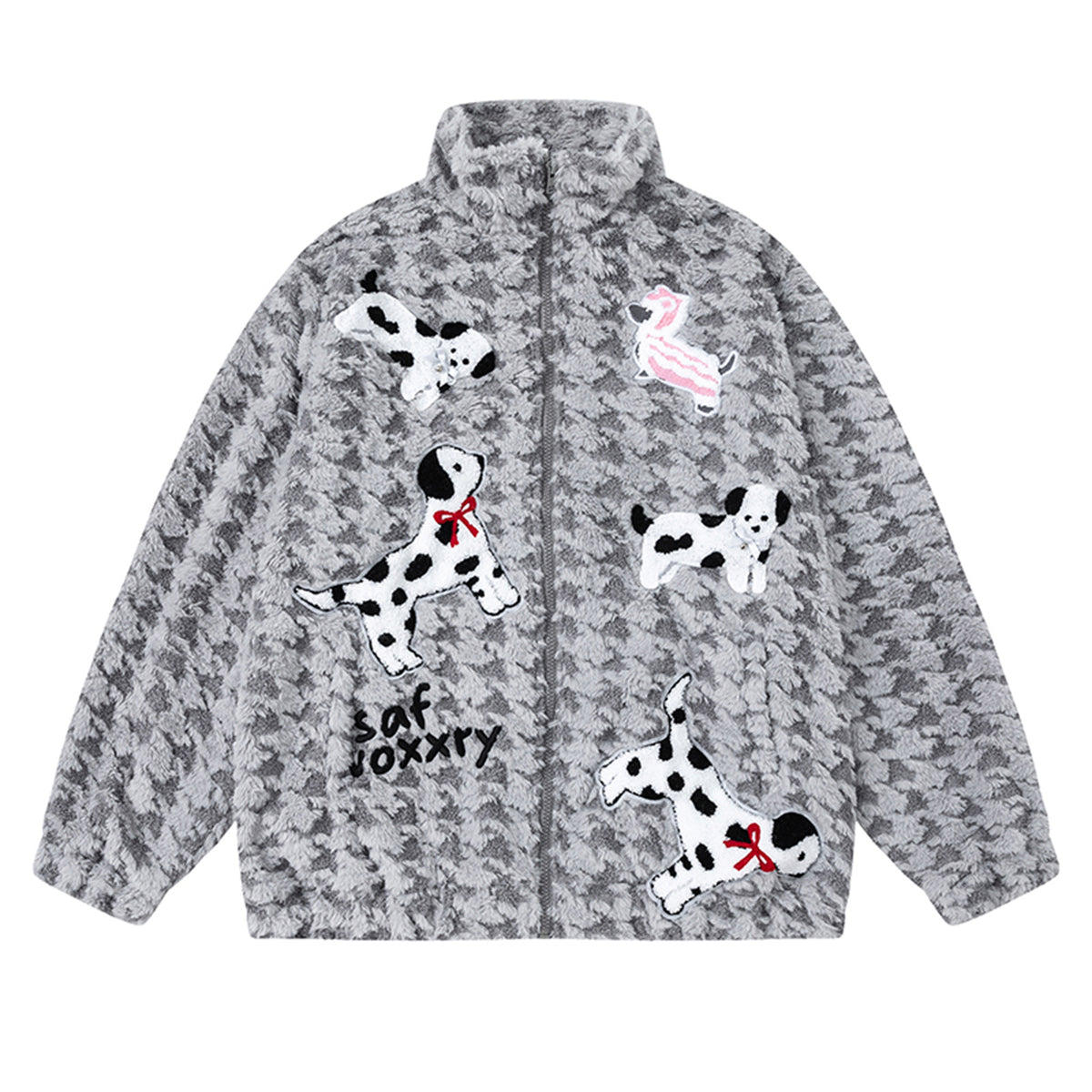 Fun Dalmatian Stand Collar Jacket