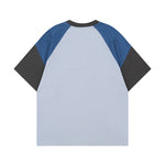 느슨한 대조적인 색상 디자인의 짧은 소매