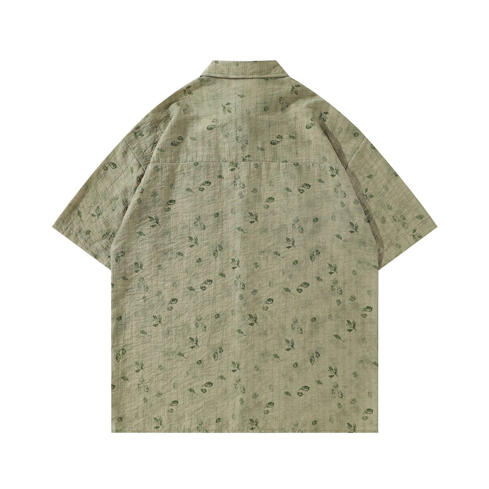 Floral short-sleeved shirt