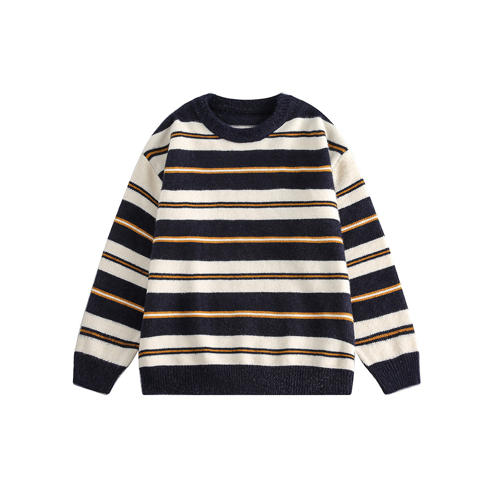 簡約條紋情侶毛衣