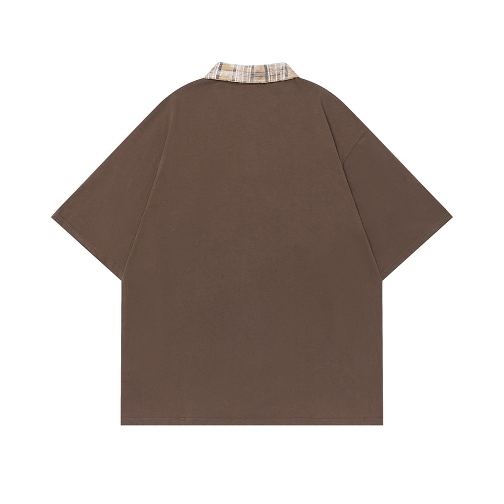 아플리케 문자 짧은 소매