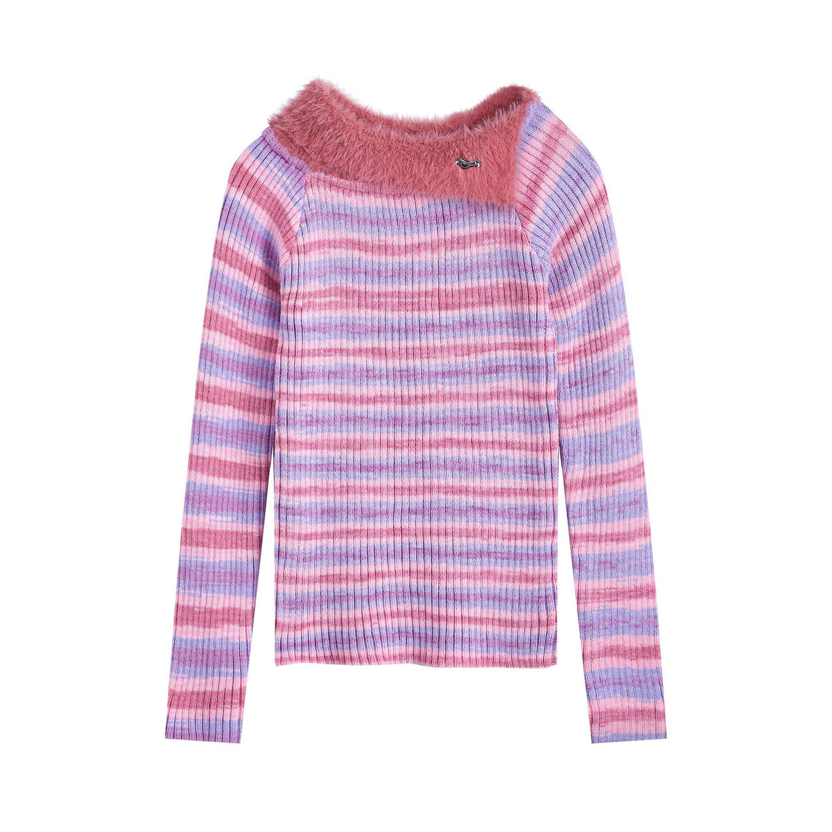 Retro striped knitted long sleeves (women's style)