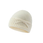 雙層加厚純色蝴蝶結帽