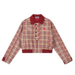 Retro embroidered short cotton jacket