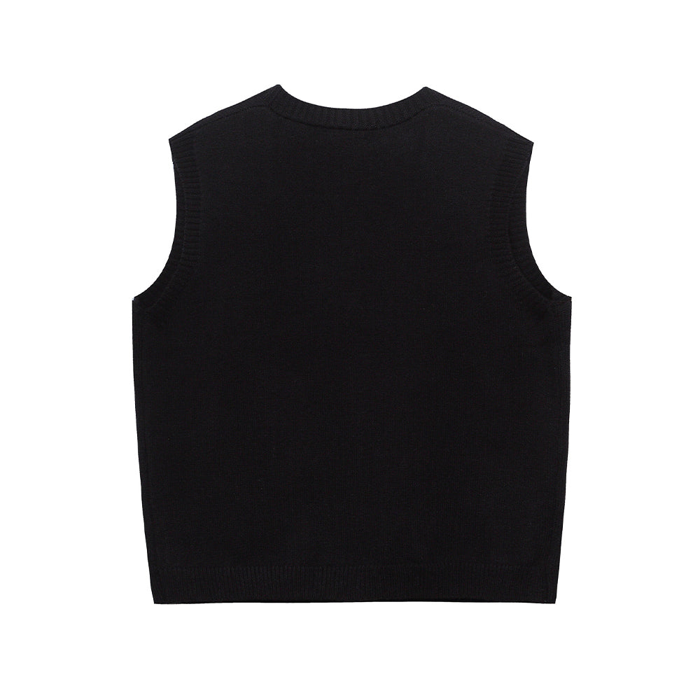 재밌는 작은 호박 자수 스웨터