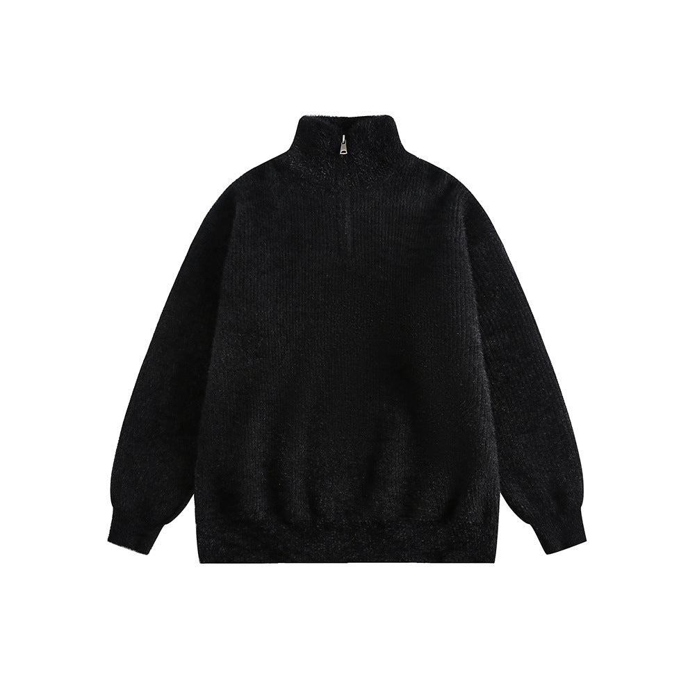 簡約半拉鏈針織衛衣