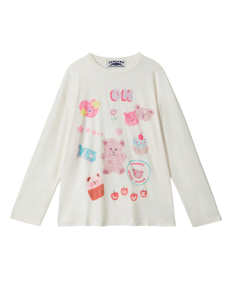 Cartoon Print Long Sleeve