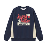 復古拼接撞色圓領衛衣