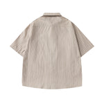 Striped short-sleeved shirt