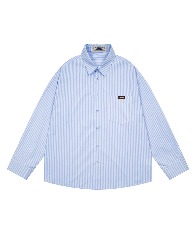 Striped versatile long-sleeved shirt