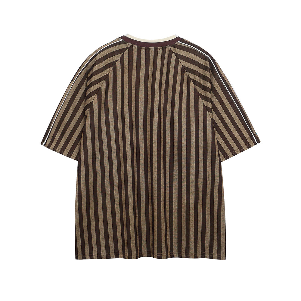 Striped casual short sleeves