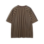 Striped casual short sleeves