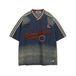 水洗刺綉牛仔短袖