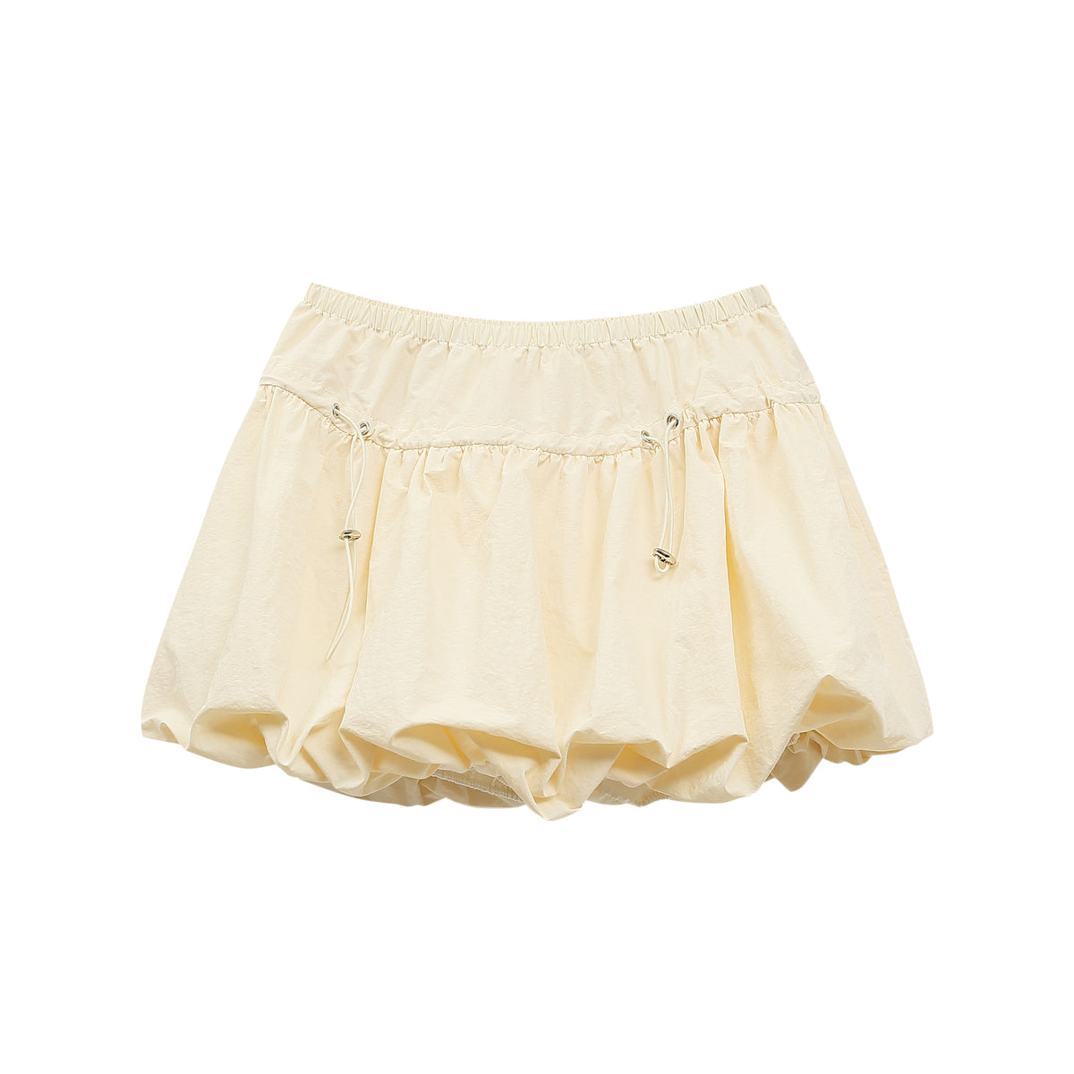 Sporty drawstring bud skirt