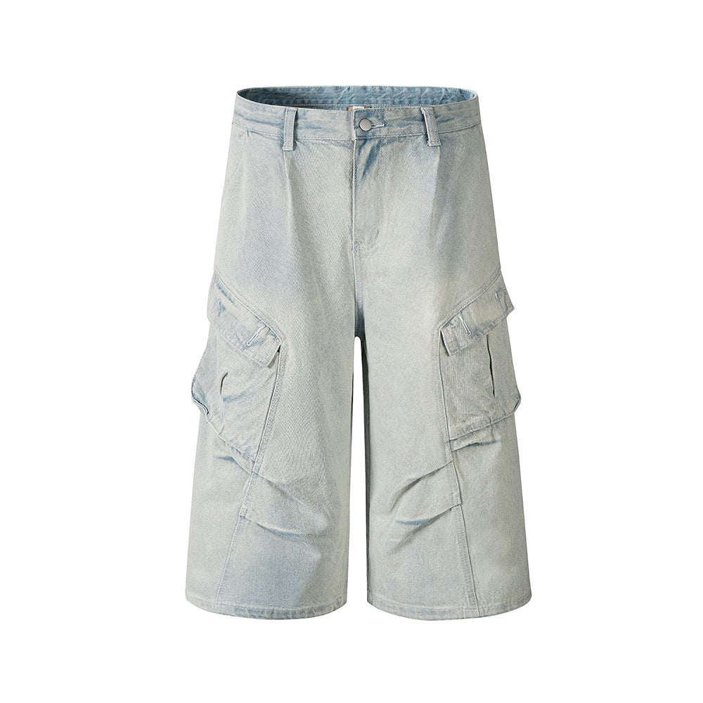 Washed distressed jeans