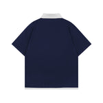 레트로 콘트라스트 라펠 반팔