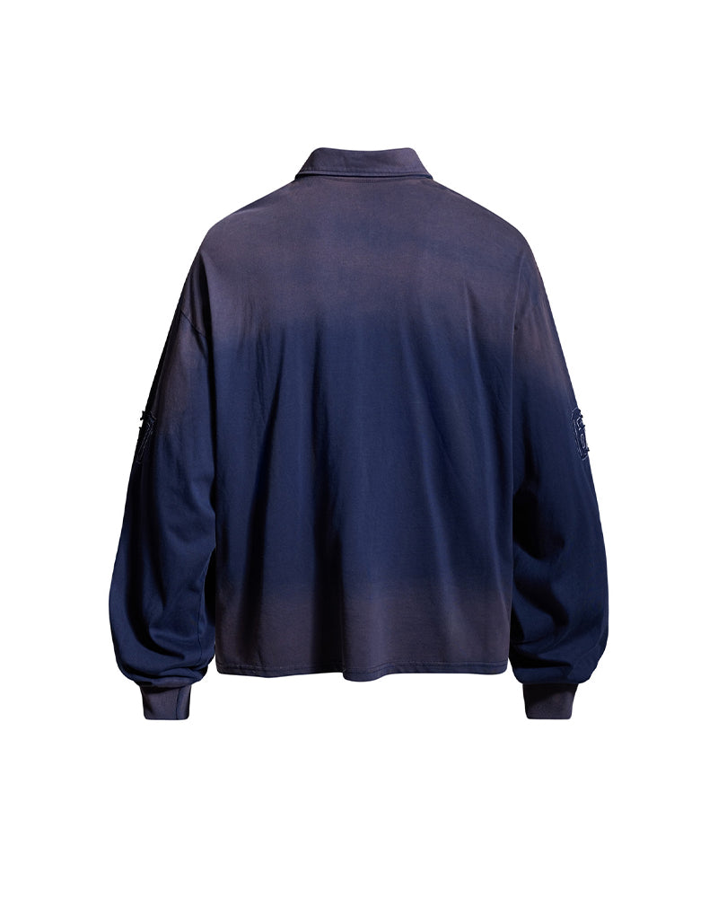 Gradient distressed long sleeve