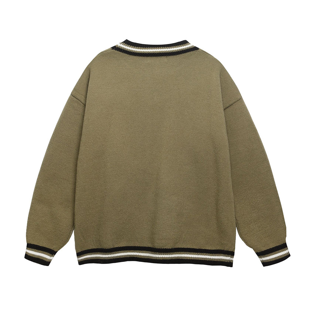 可愛奶牛圓領毛衣