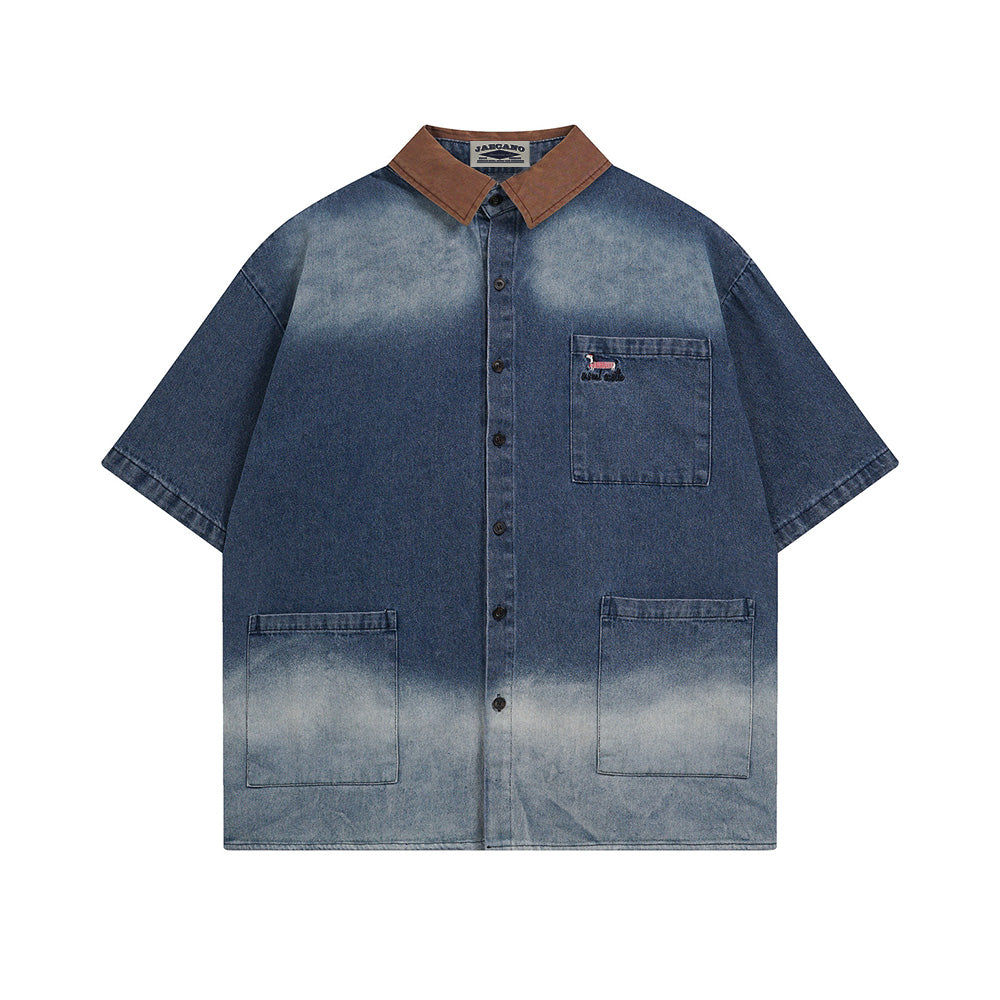 Vintage Simple Denim Shirt