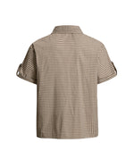 Retro embroidered short-sleeved shirt