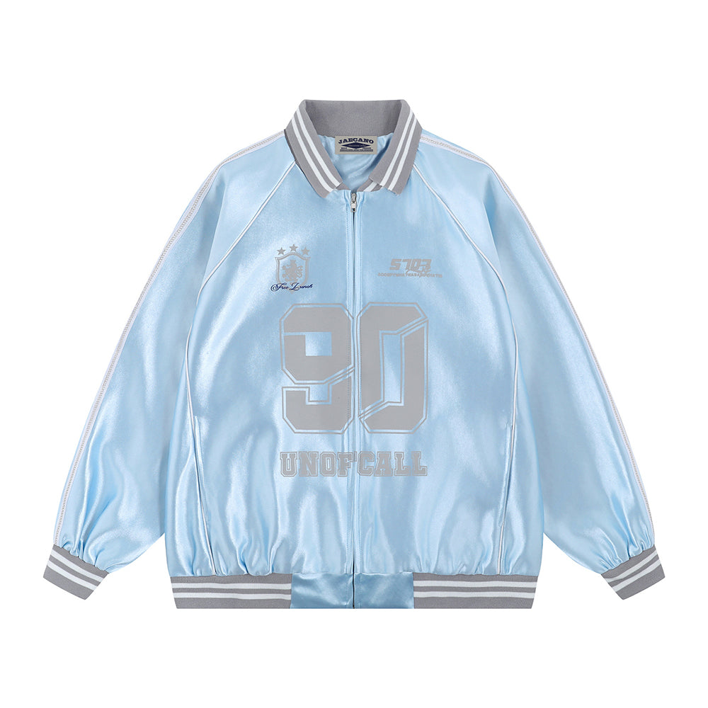 Retro letter print jacket