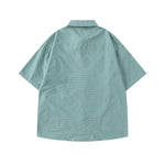 復古格紋短袖襯衫