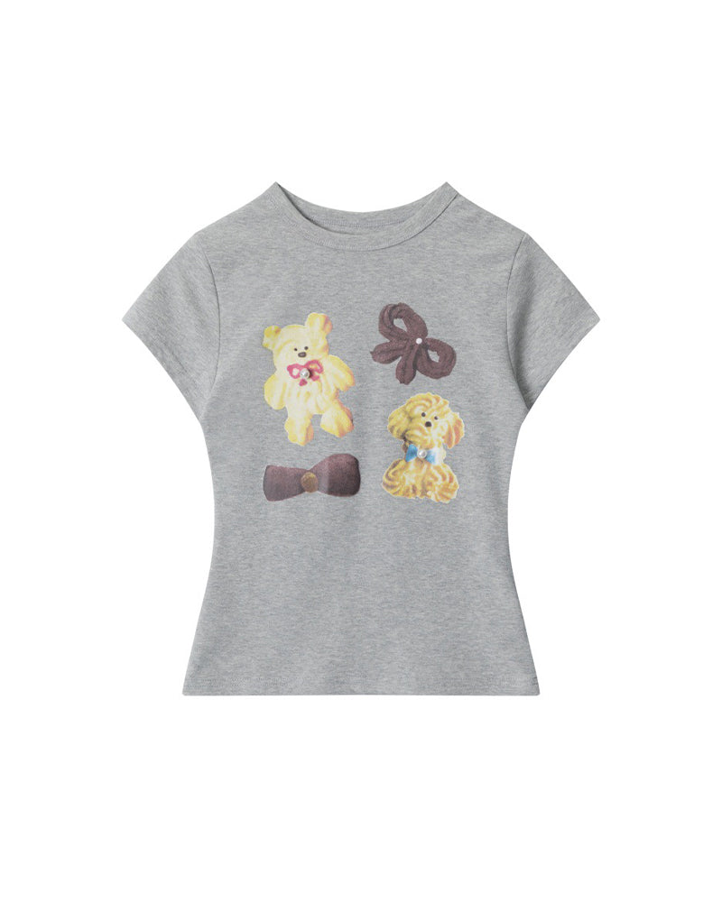 スリムフィット ベア 半袖Tシャツ
