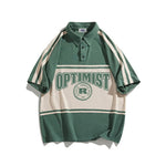 American retro letter print short sleeves