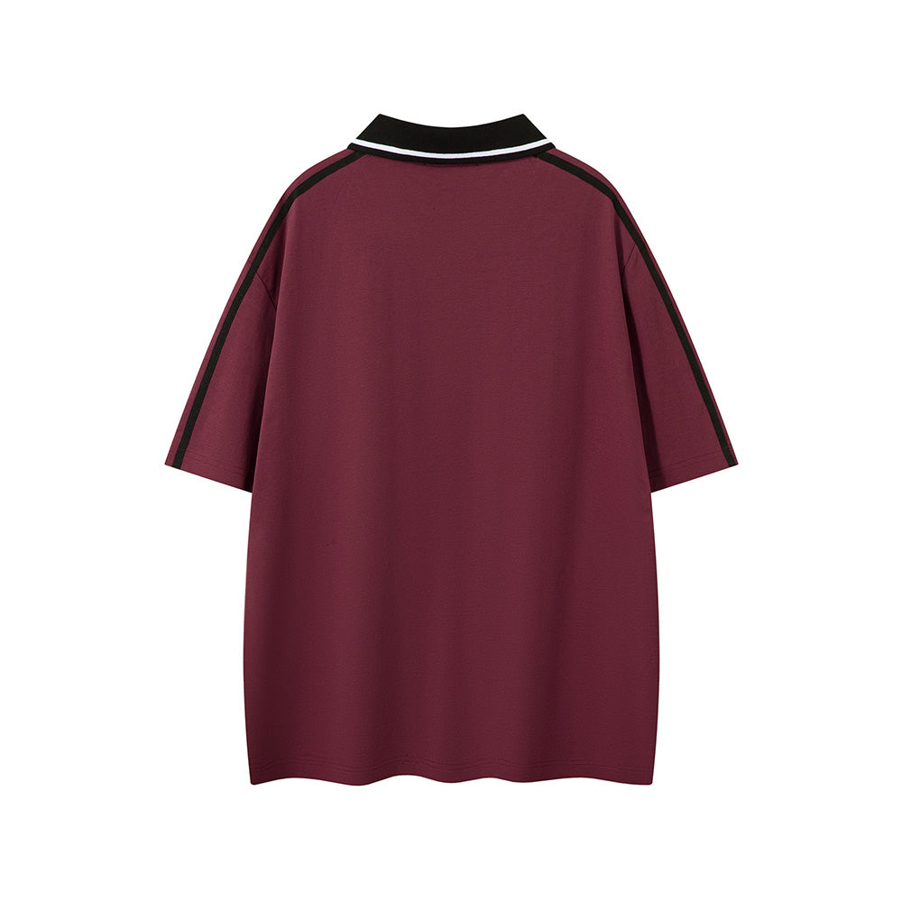 레트로 스트라이프 레터 반팔