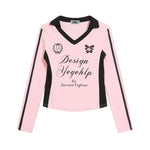 復古拼色印花長袖