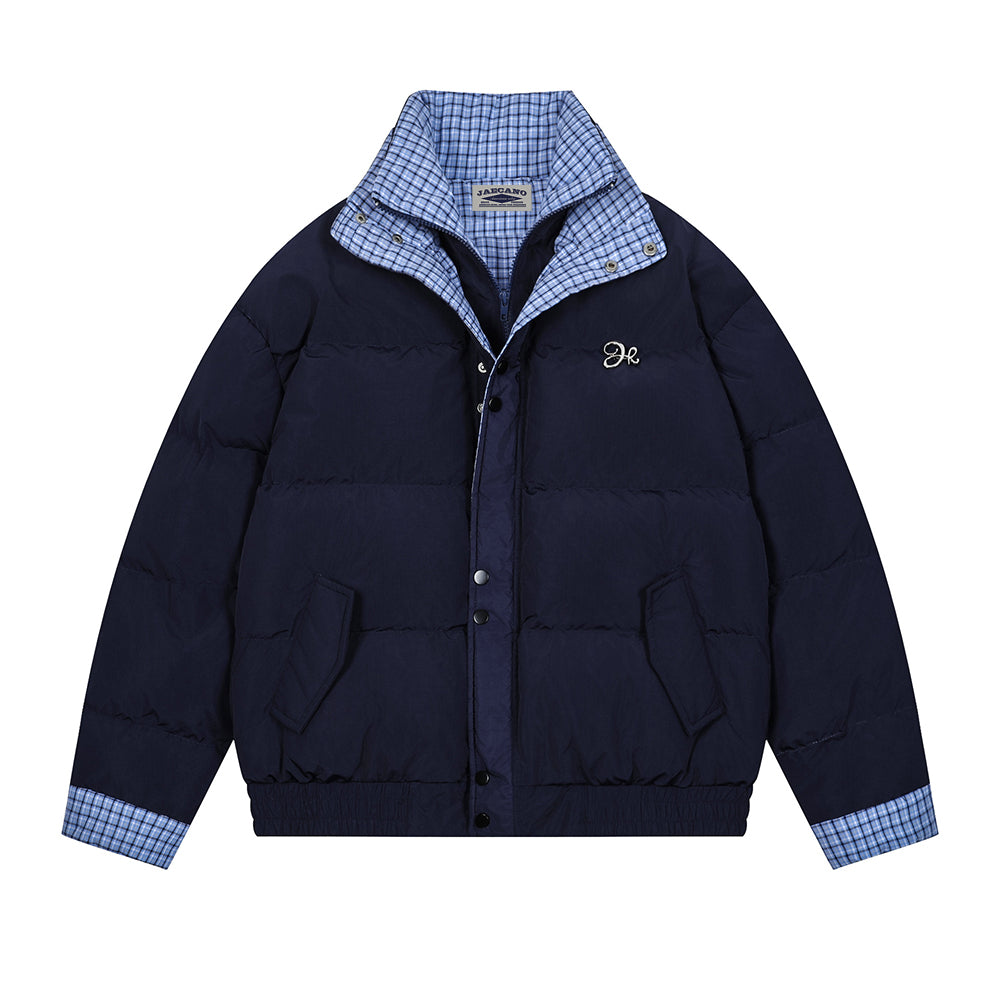 Retro fake two-piece cotton jacket