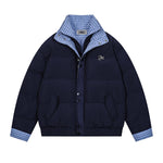 Retro fake two-piece cotton jacket