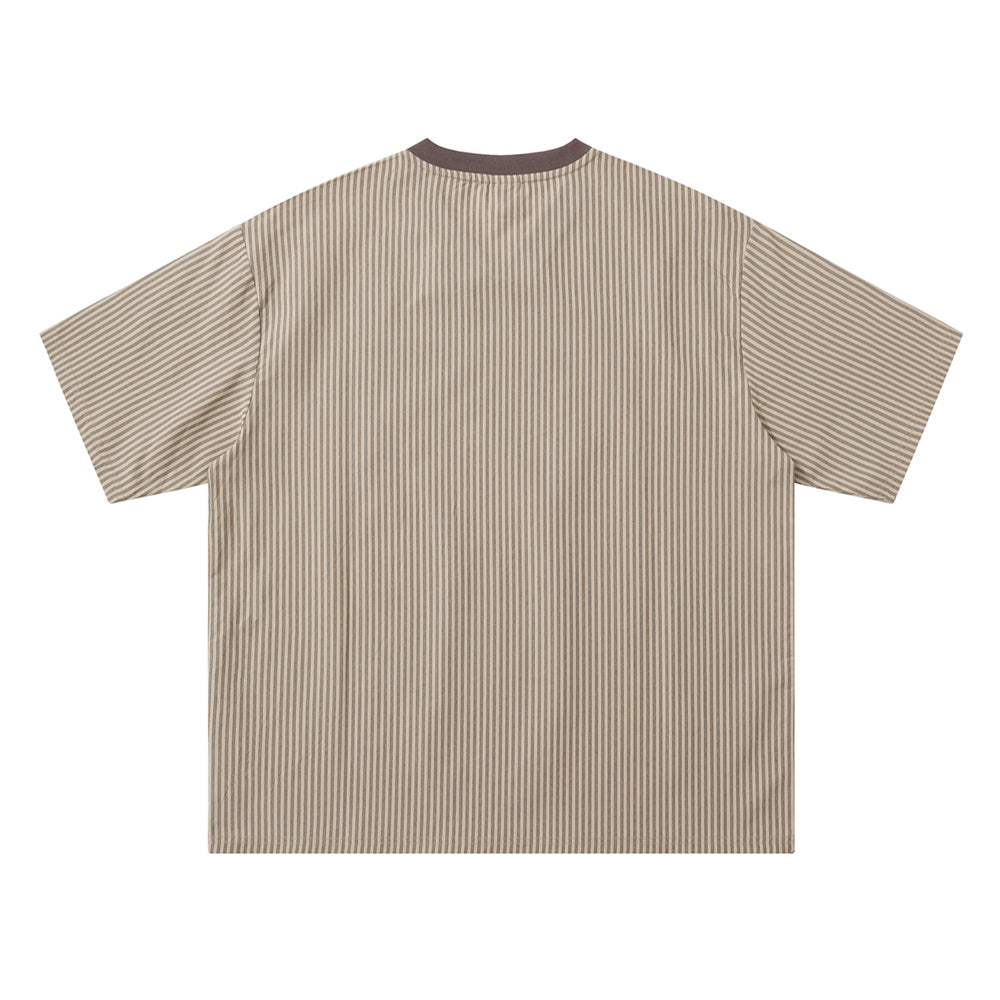 復古條紋短袖