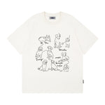 Cute puppy print short sleeves