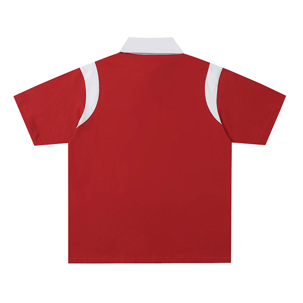 레트로 패치워크 캐주얼 반팔