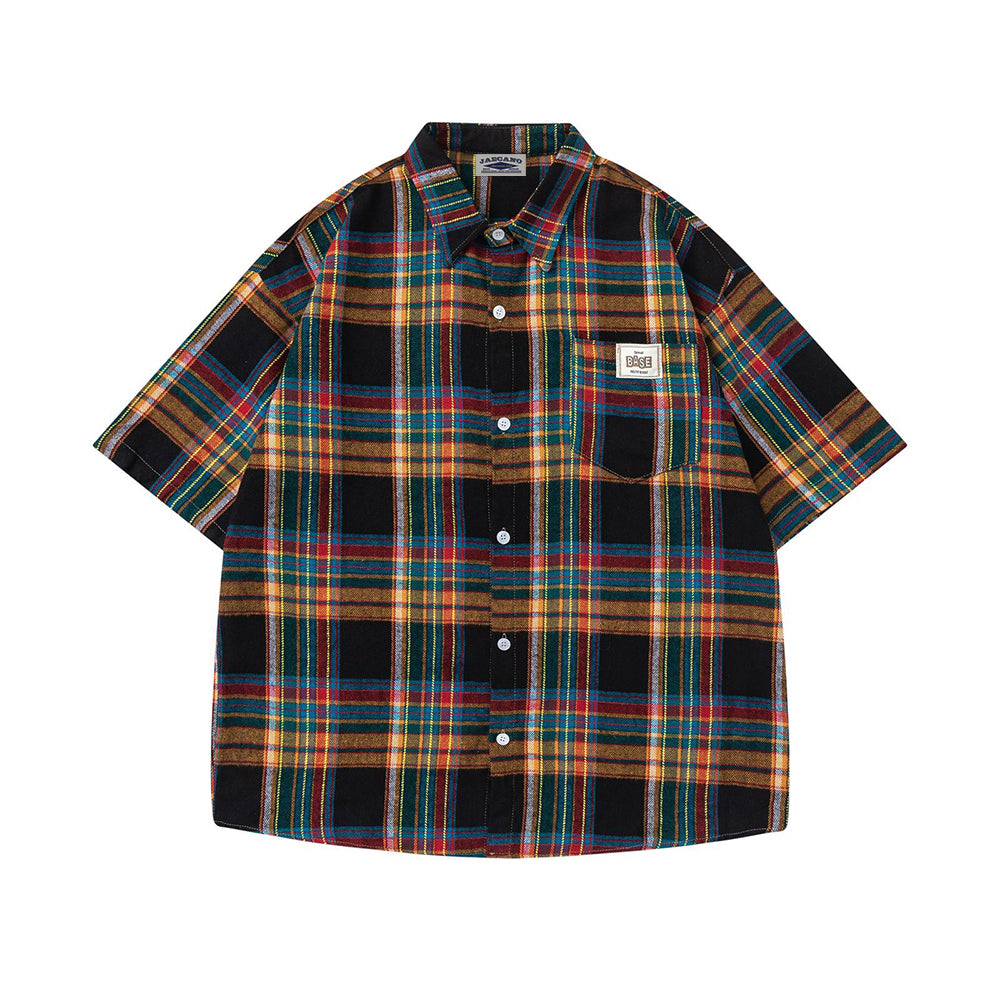 vintage plaid short sleeve shirt