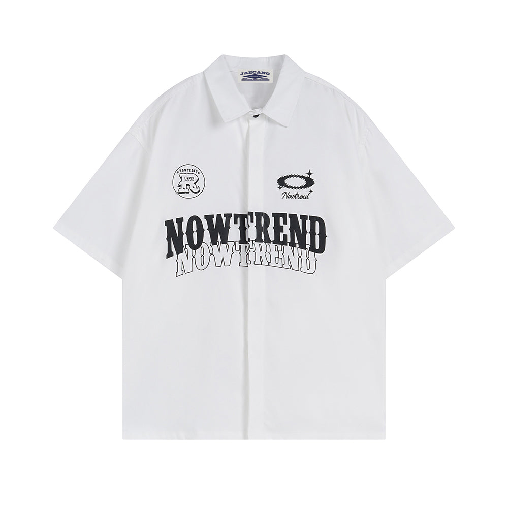 American street fashion short-sleeved shirt