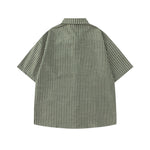 復古碎花短袖襯衫