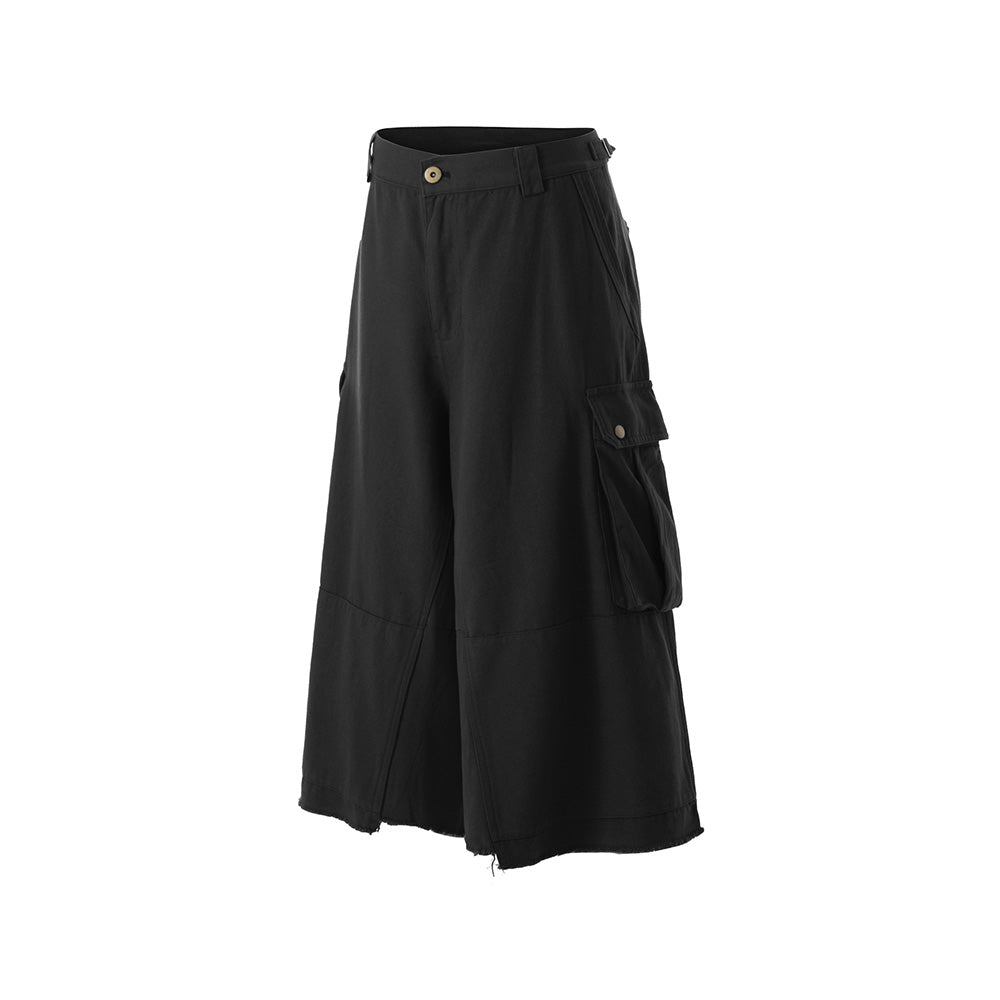 簡約寬鬆七分短褲