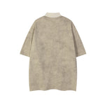 Retro embroidered polo short sleeves