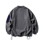 Fleece-lined crew neck pullover sweatshirt