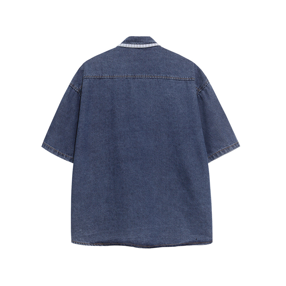 復古卡通短袖襯衫