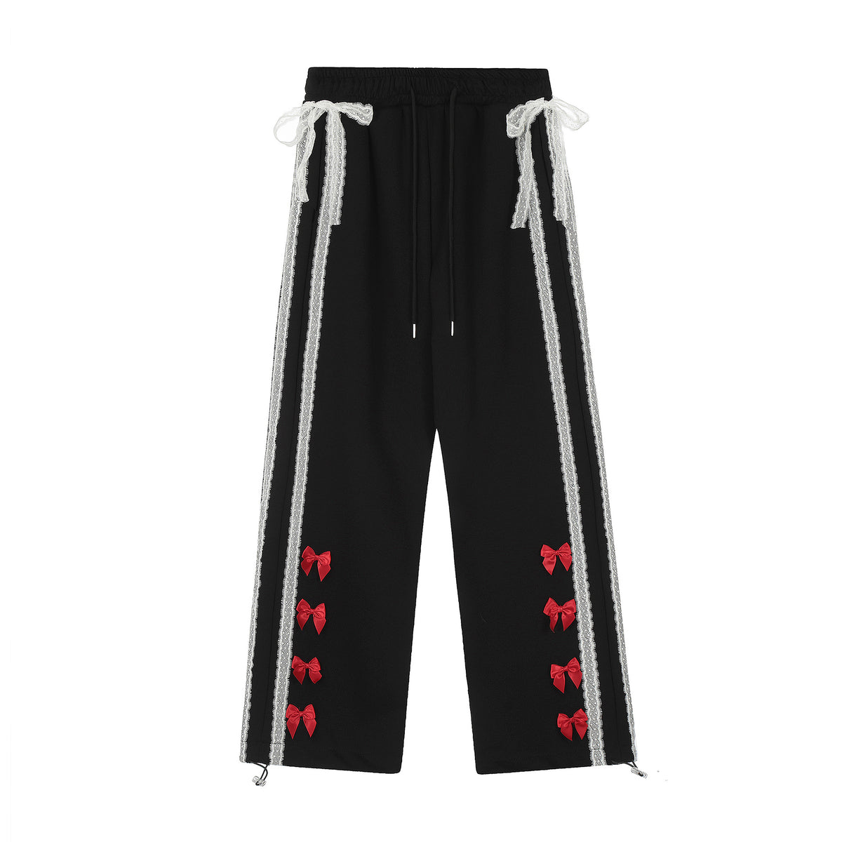 Cute embroidered casual trousers