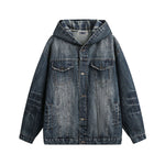 vintage denim hooded jacket
