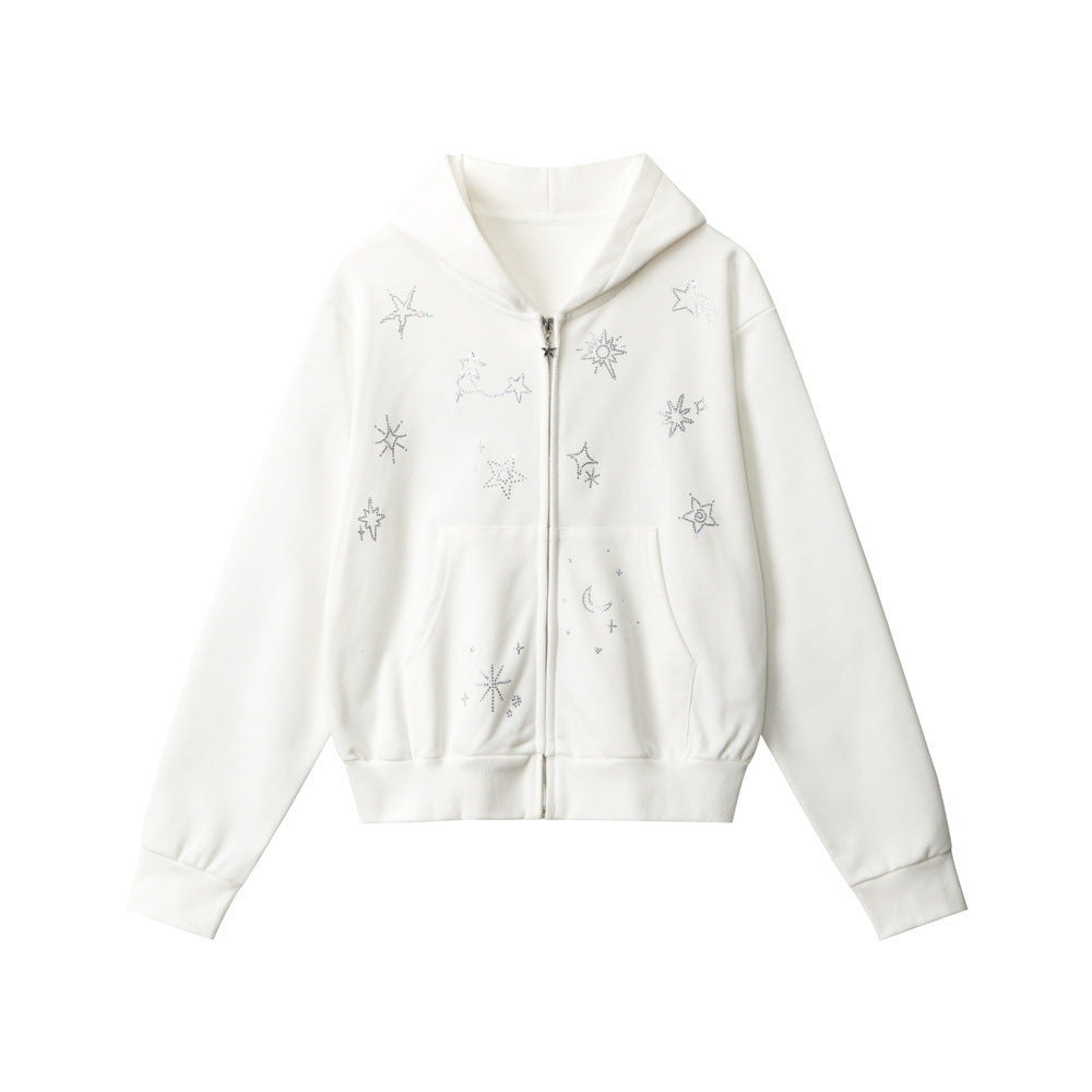 燙鉆連帽衛衣外套